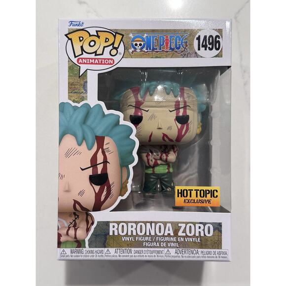 Funko Pop! One Piece Roronoa Zoro #1496 Hot Topic Exclusive - Picture 1 of 8